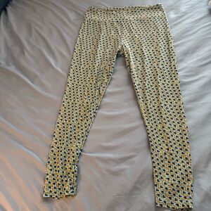 LuLaRoe orange & blue Patterned Leggings